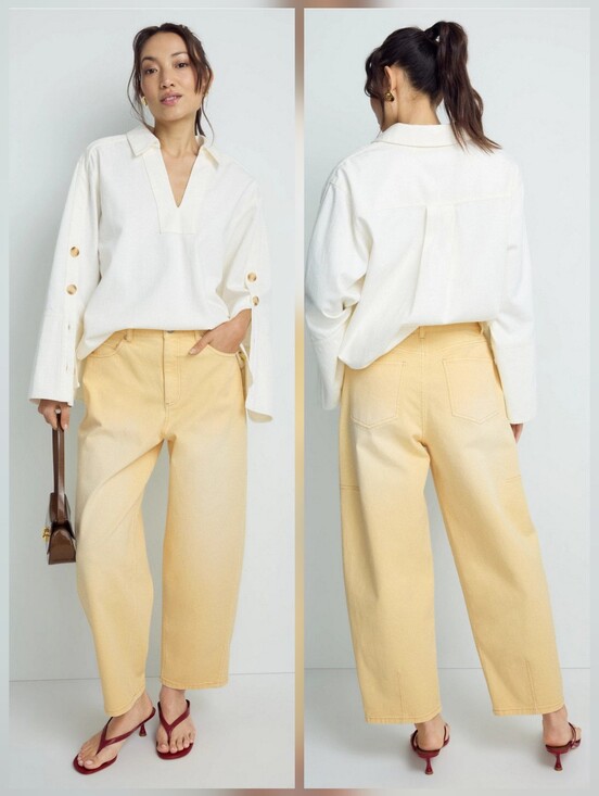 Tanya Taylor Denim - Tanya Taylor Yellow Ollie Jeans Size 6